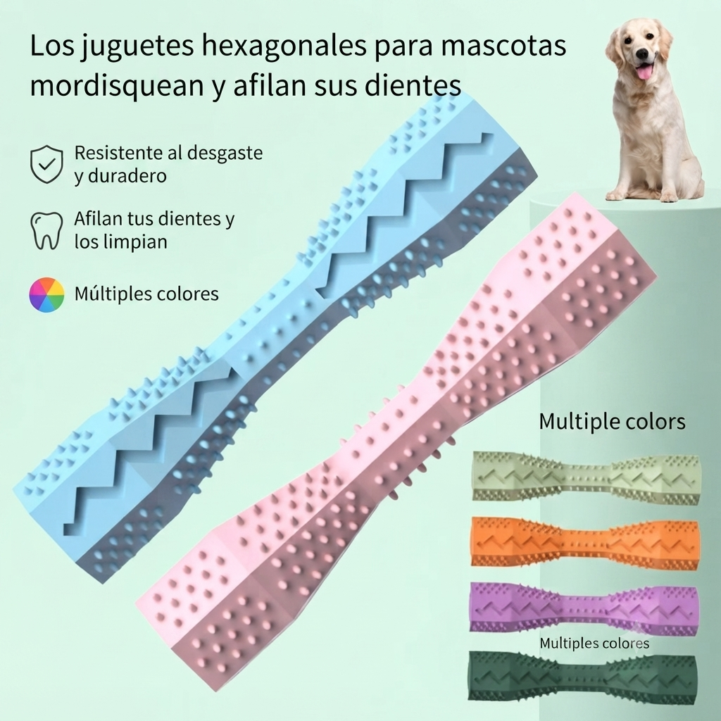 Juguete Masticable y Cepillo Dental para Perros