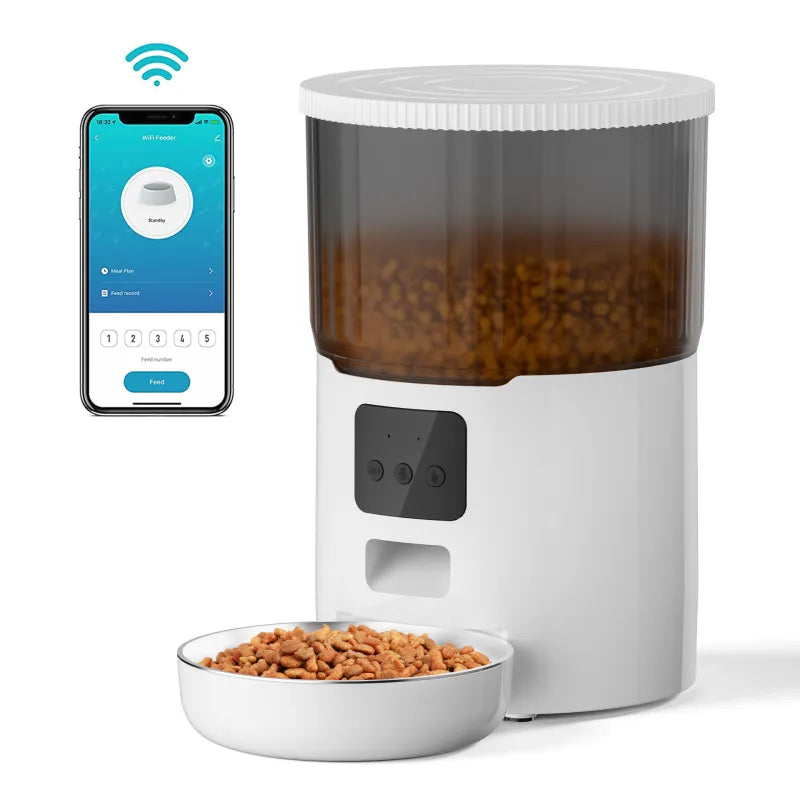 Comedero Automático WiFi 4L para Perros y Gatos con App