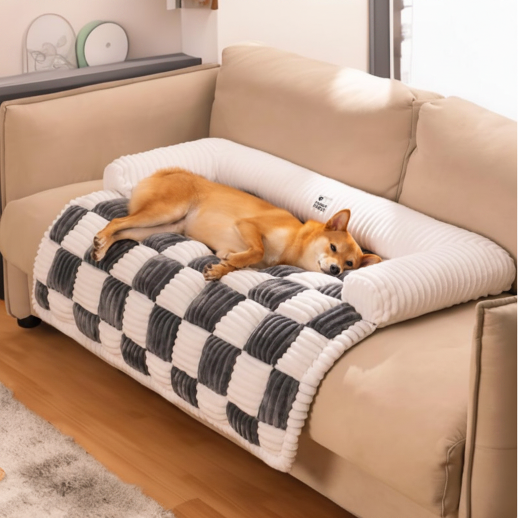 Cama gris blanco